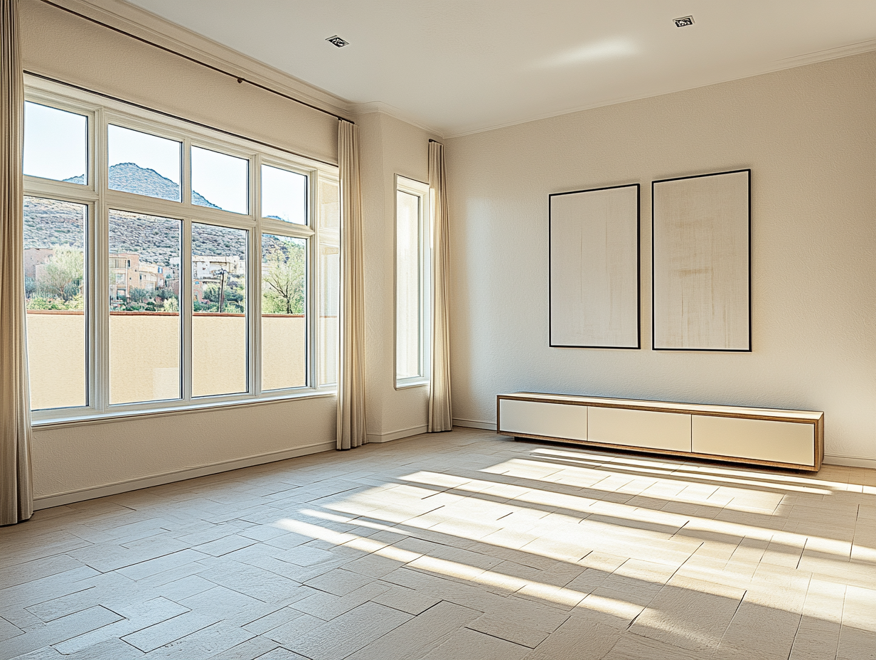 Empty luxury living room before VSI staging